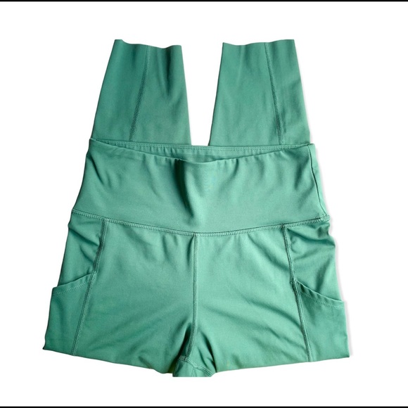 AE NWOT Teal High Waisted Pocket Leggings - Picture 3 of 5